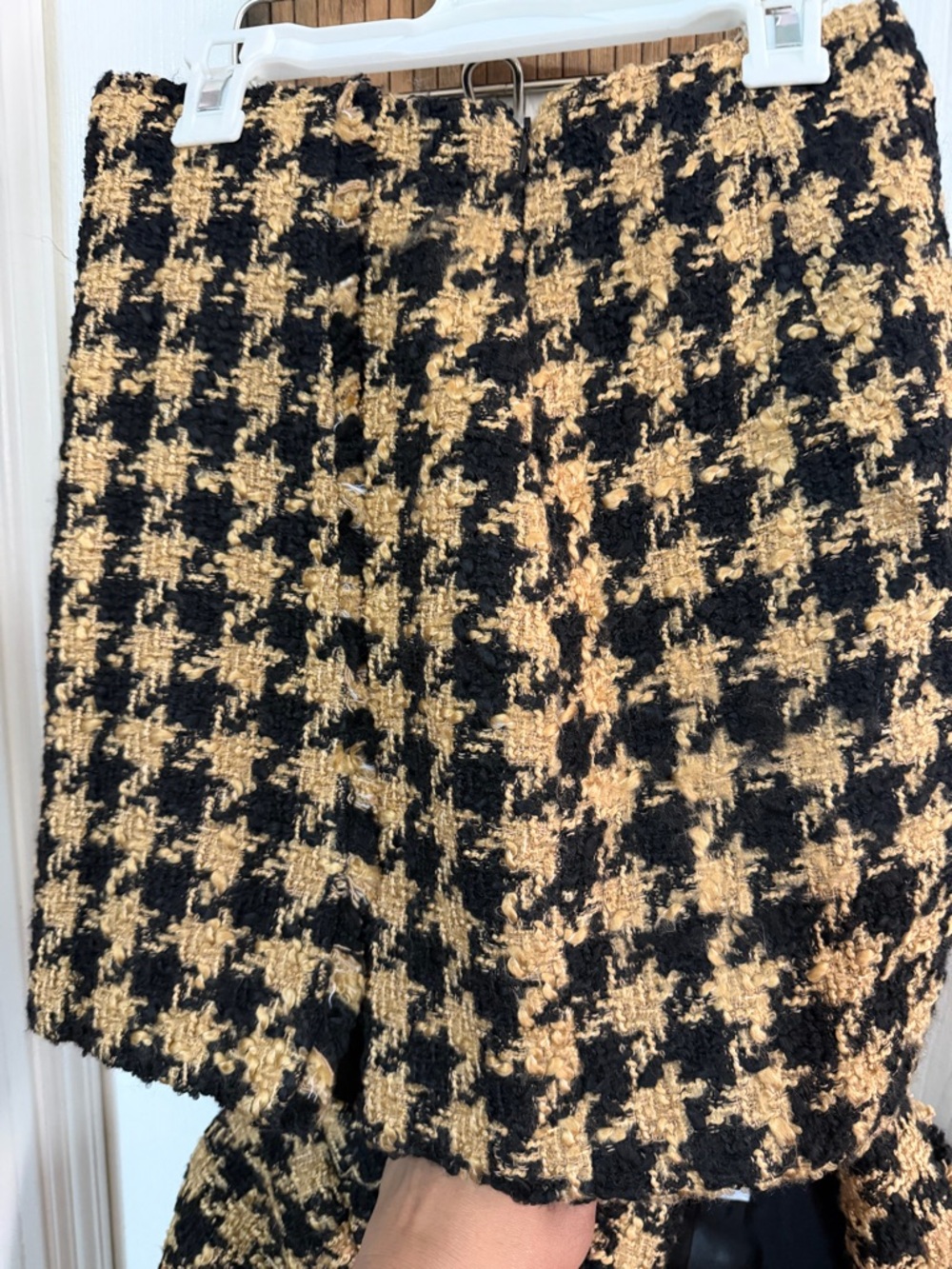 Zara Checkered Tweed Mini Skirt in Black and Tan - XS - Picture 2 of 6